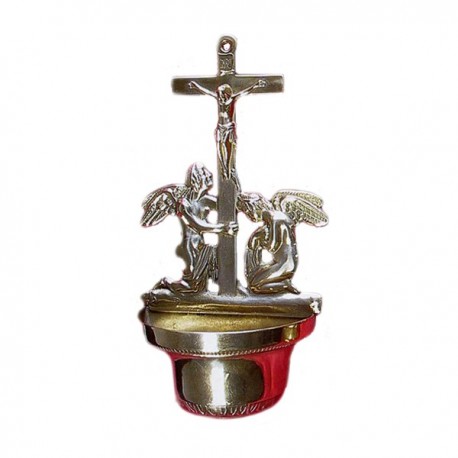 Acquasantiera In Ottone Dorato Holyart – Altezza 10 Cm, Stile Classico, Per Casa O Chiesa