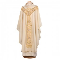 EMBROIDERED WOOL CHASUBLE