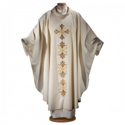 EMBROIDERED WOOL CHASUBLE