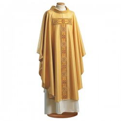 EMBROIDERED WOOL AND LUREX CHASUBLE