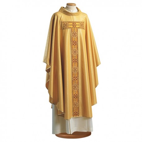 EMBROIDERED WOOL AND LUREX CHASUBLE