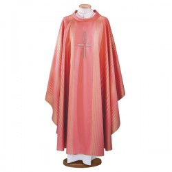 HAND-EMBROIDERED WOOL AND LUREX CHASUBLE