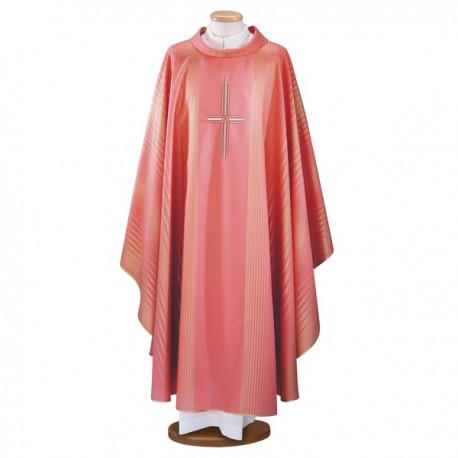 HAND-EMBROIDERED WOOL AND LUREX CHASUBLE
