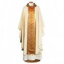 HAND-EMBROIDERED WOOL CHASUBLE WITH STOLON
