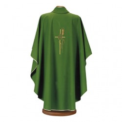 HAND-EMBROIDERED POLYESTER CHASUBLE