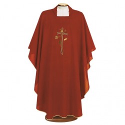 EMBROIDERED POLYESTER CHASUBLE