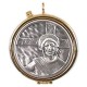 GOLDEN SHRINE WITH PEWTER PLATE