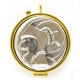 GOLDEN SHRINE WITH PEWTER PLATE