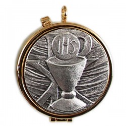 GOLDEN SHRINE WITH PEWTER PLATE