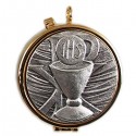 GOLDEN SHRINE WITH PEWTER PLATE