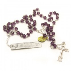 SILVER AND SWAROVSKY ROSARY