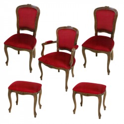 SERIES WITH CHAIRS, STOOLS AND ARMCHAIR FOR THE NEWLYlWEDS
