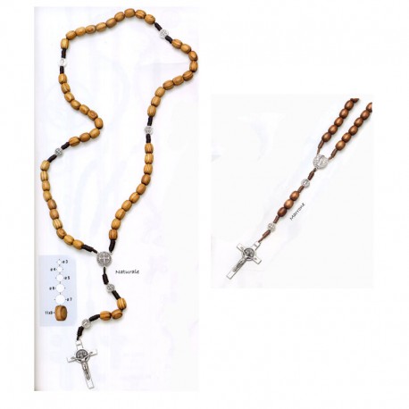 SAINT BENEDICT WOOD ROSARY
