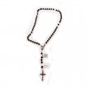 SILVER AND COCONUT ROSARY