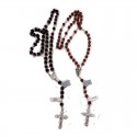 SILVER AND COCONUT ROSARY