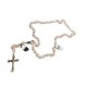 SILVER AND ROSE QUARTZ ROSARY