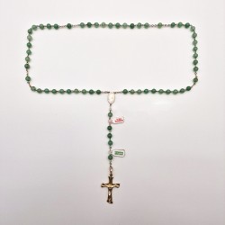 SILVER AND AVENTURINE ROSARY