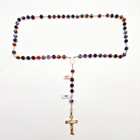 ROSARY SILVER AND MURANO GLASS