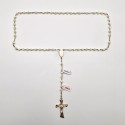 ROSARY SILVER AND GENUINE MOTHER OF PEARL
