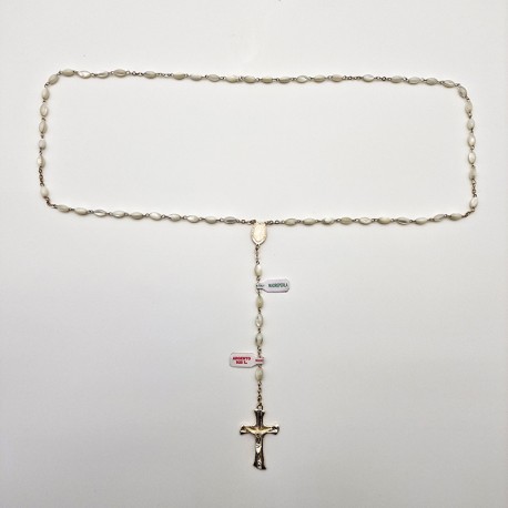 ROSARY SILVER AND GENUINE MOTHER OF PEARL