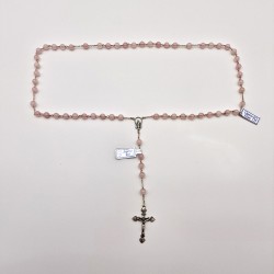 ROSARIO ARGENTO E QUARZO ROSA