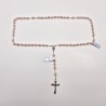 ROSARIO DE PLATA Y CUARZO ROSA