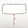 ROSARIO ARGENTO ROSATO E CRISTALLO NERO