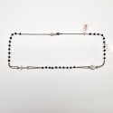 SILVER AND BLACK CRYSTAL NECKLACE
