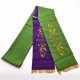 TWO-COLOURED DEACON'S EMBROIDERED STOLE