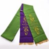 TWO-COLOURED DEACON'S EMBROIDERED STOLE