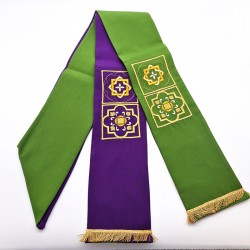 TWO-COLOURED EMBROIDERED STOLE