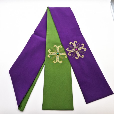 TWO-COLOURED EMBROIDERED STOLE