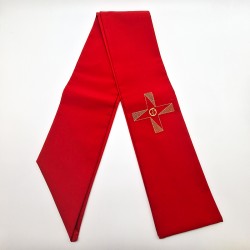 RED EMBROIDERED STOLE