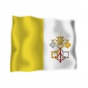 FLAG OF VATICAN CITY WITH THE COAT OF ARMS